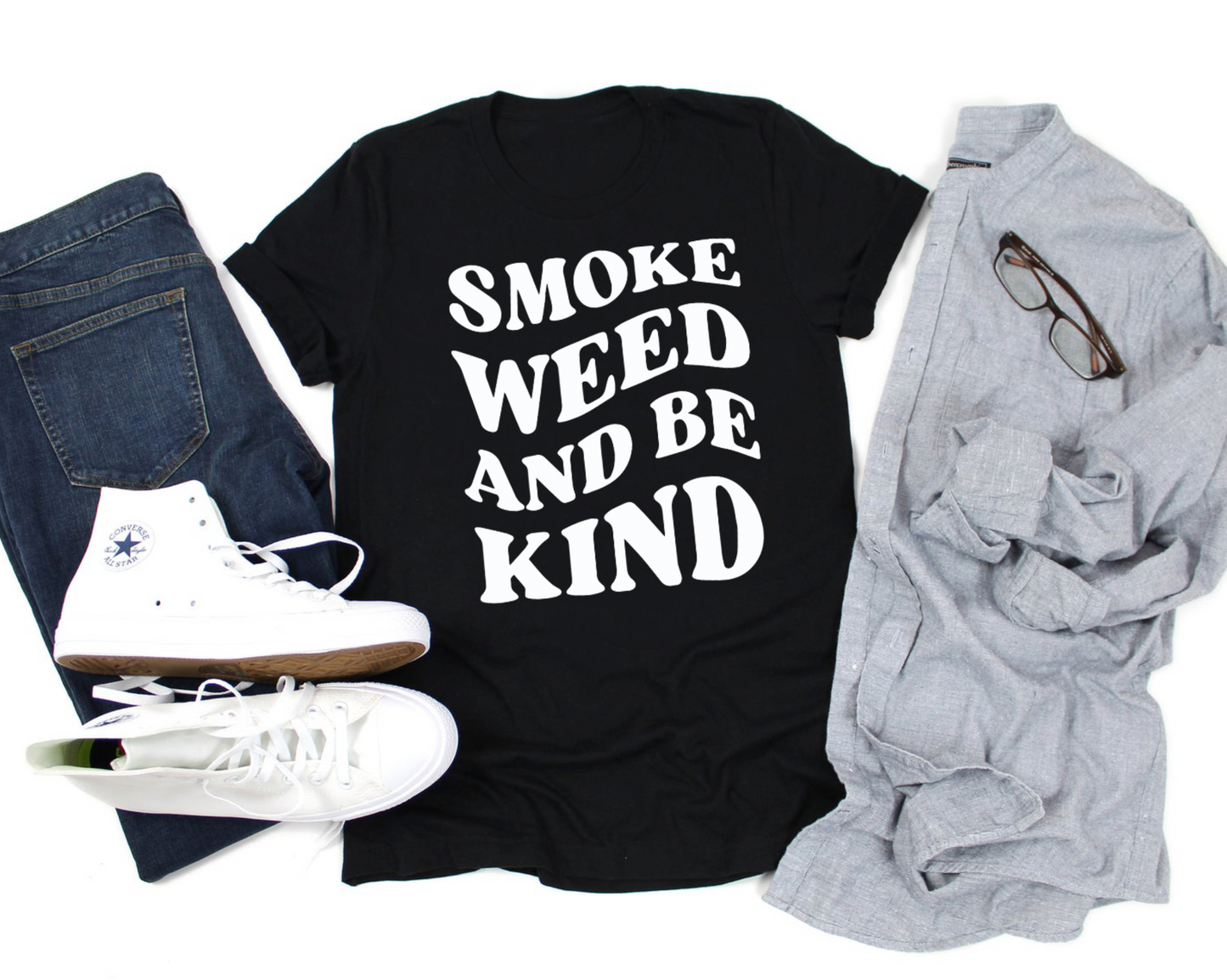 Smoke Weed and Be Kind Marijuana Tee