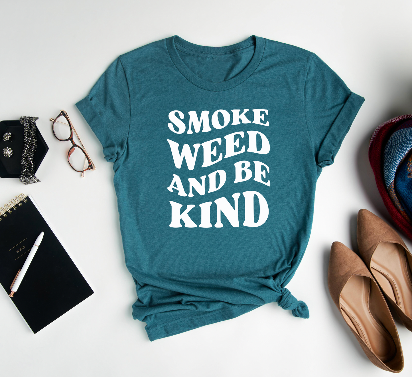 Smoke Weed and Be Kind Marijuana Tee