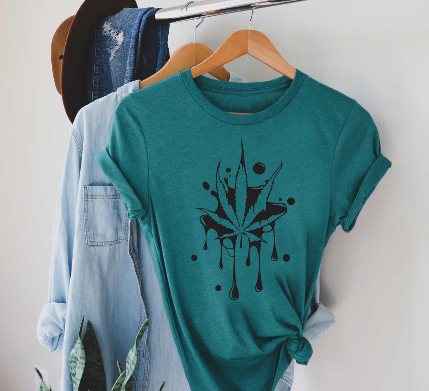 Drippy Marijuana Leaf Tee