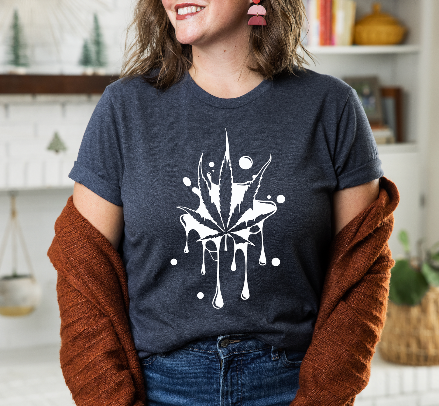 Drippy Marijuana Leaf Tee