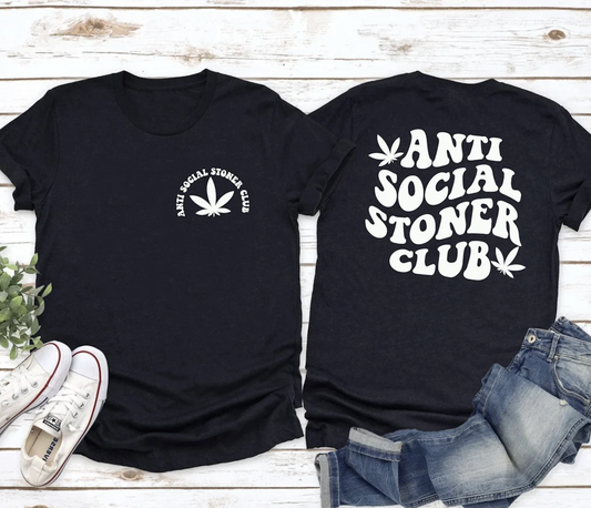 Antisocial Stoners Club Marijuana Tee